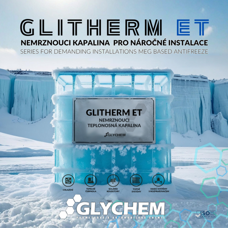Teplonosná kapalina GLITHERM ET – Monoethylenglykol (MEG)
